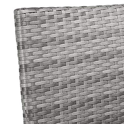 Polyrattan Stapelstoel Comfort Set van 4 kleur Grijs Polyrattan Stapelstoel Comfort Set van 4 kleur Grijs