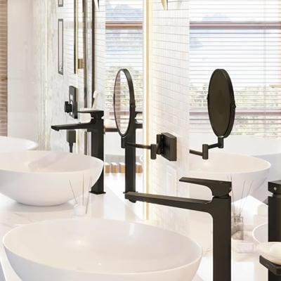 Hansgrohe Addstoris make-up spiegel 3x vergroting mat zwart 41791670 Hansgrohe Addstoris make-up spiegel 3x vergroting mat zwart 41791670
