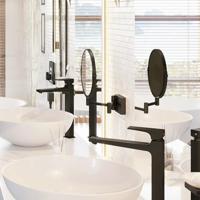 Hansgrohe AddStoris make-up spiegel 24,6x34,4x24,6cm mat zwart - thumbnail