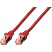 Digitus DK-1644-030/R RJ45 Netwerkkabel, patchkabel CAT 6 S/FTP 3.00 m Rood Halogeenvrij, Verdraaide paren, Snagless, Vlambestendig 1 stuk(s) - thumbnail