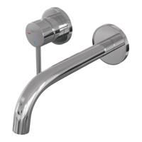 BRAUER Stripe Inbouw Wastafelmengkraan - gebogen uitloop en rozetten model A2 - chroom 5-CE-332 - thumbnail