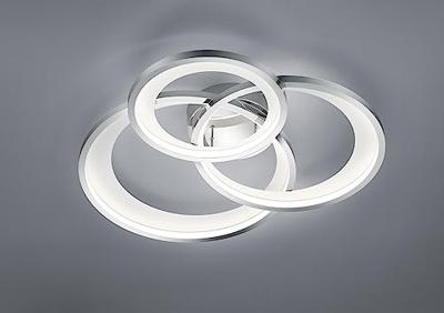 Trio Zwarte led plafonnièreGroovy 3-lichts - 642110332