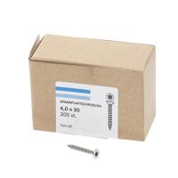 Hoenderdaal Spaanplaatschroef Rvs-A2 Platkop voldraad Torx TX20 4.0X30 | 200 stuks - 0206.30.25203 - thumbnail
