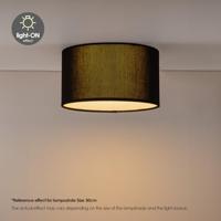 Corduroy Plafondlamp - Cilinder - Black - Scandinavische stijl - ø30 x 17 cm - E27 Fitting - Geschikt voor Woonkamers en slaapkamers - thumbnail