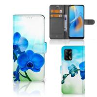 OPPO A74 4G Hoesje Orchidee Blauw - Cadeau voor je Moeder - thumbnail