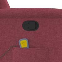 Massagestoel verstelbaar stof wijnrood - thumbnail