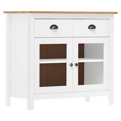 Dressoir Hill Range 90x40x80 cm massief grenenhout wit