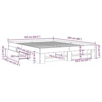 Bedframe zonder matras 160x200 cm spaanplaat wit - thumbnail