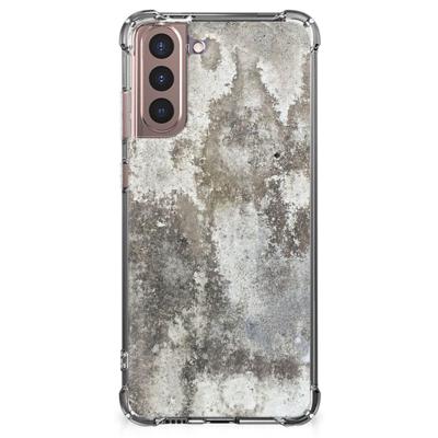 Samsung Galaxy S21 Plus Anti-Shock Hoesje Beton Print Samsung Galaxy S21 Plus Anti-Shock Hoesje Beton Print