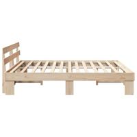Bedframe met hoofdeinde Bruin 180 x 200 cm Massief grenenhout - thumbnail