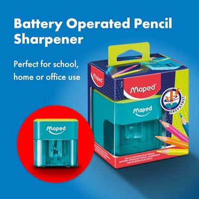 Maped elektrische potloodslijper op batterijen, in ophangdoos Maped elektrische potloodslijper op batterijen, in ophangdoos