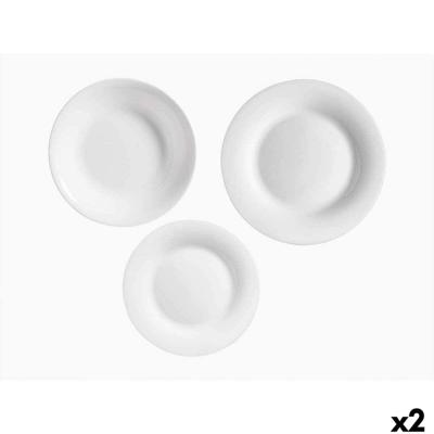 Serviesset Vivalto Wit Opaal glas (2 Stuks)
