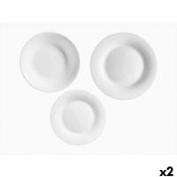 Serviesset Vivalto F-LP100-80-85 Wit Opaal glas (2 Stuks) - thumbnail
