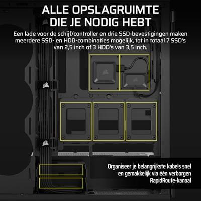 Corsair 5000T LX RGB Midi-tower PC-behuizing Zwart