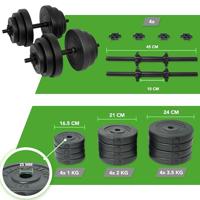 Tunturi Vinyl Dumbbellset l 28kg - thumbnail