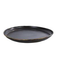 Onderbord antiek bruin metaal dia 25cm - thumbnail