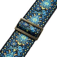 Levys Leathers M8HTV-004 geweven gitaarband met print - vintage blauw - thumbnail