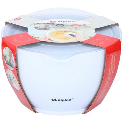 Alpina Mengkommen met Deksel 1.2-3.4L 3 Stuks Grijs/Wit