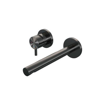 Inbouw Wastafelmengkraan Brauer Gunmetal Edition Coldstart Rechte Uitloop Korte Ronde Hendel Links Geborsteld Gunmetal PVD Met Rozetten Inbouw Wastafelmengkraan Brauer Gunmetal Edition Coldstart Rechte Uitloop Korte Ronde Hendel Links Geborsteld Gunmetal PVD Met Rozetten
