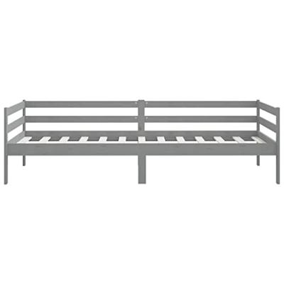 Slaapbank massief grenenhout grijs 90x200 cm