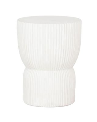 MUST Living Krukje 'Fluted' Cement, 30cm, kleur Wit