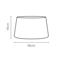 Minimalistische stijl - Stoffen Lampenkap - Conisch - White - 35 x 30 x 19 cm - E27 fitting - Ontworpen voor tafellampen - Ontworpen voor woon- en slaapkamers - thumbnail