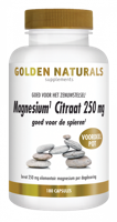 Golden Naturals Magnesium Citraat 250mg Capsules - thumbnail