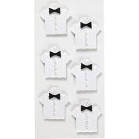 Creativ Company Stickers, overhemd, afm 33x35 mm, wit, 6 stuk/ 1 doos - thumbnail