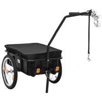Fietstrailer/trekwagen 155x60x83 cm staal zwart - thumbnail