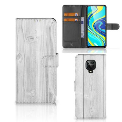 Xiaomi Redmi Note 9 Pro | Note 9S | Book Style Case | White Wood | Portemonnee hoesje