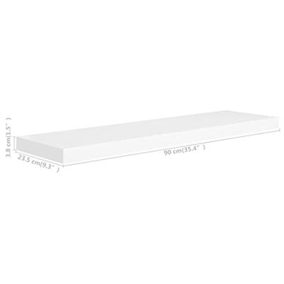 VidaXL Wandschap zwevend 90x23,5x3,8 cm mdf wit