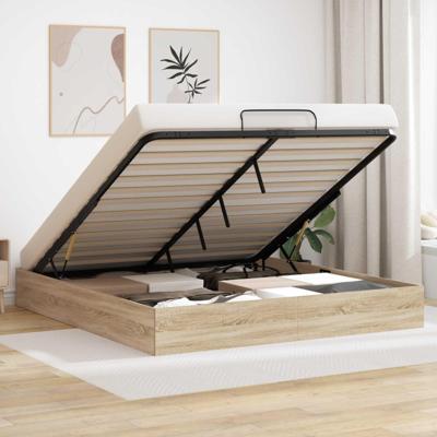 Ottoman Bedframe Sonoma Eiken 193 x 120 x 25 cm Spaanplaat