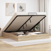 Ottoman Bedframe Sonoma Eiken 193 x 120 x 25 cm Spaanplaat - thumbnail