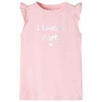 Kindershirt met ruches aan de mouwen 116 lichtroze - thumbnail