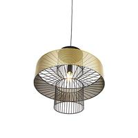 QAZQA Design hanglamp goud met zwart 50 cm - Tess - thumbnail