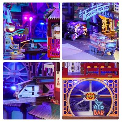 Tone-cheer Book Nook Cyber City DIY Modelbouw Knutselen Tone-cheer Book Nook Cyber City DIY Modelbouw Knutselen