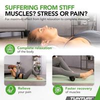 Tunturi Vibrating duo Massage Roller voor rugmassage | voetmassage | elektrische | met 3 niveau's | compact formaat | Zwart - thumbnail