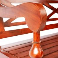 Bank Batavia 123 cm massief mahoniehout donkerbruin - thumbnail