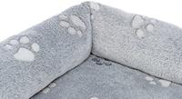 TRIXIE Knuffelig hondenbed Nando met antislip bodem, hoekig, 90 × 75 cm, lichtgrijs - 37856 - thumbnail