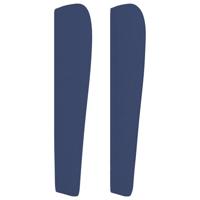 Boxspring met matras stof blauw 140x200 cm - thumbnail