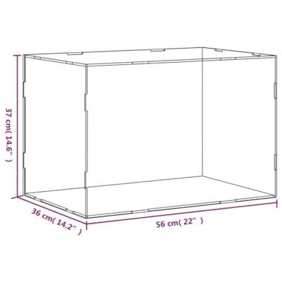 Vitrine transparant 56x36x37 cm acryl - thumbnail