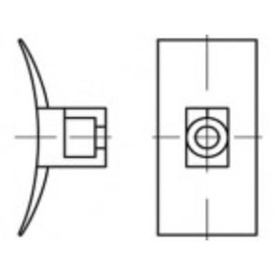 TOOLCRAFT Bevestigingssokkel TO-5454864 100 stuk(s)