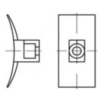 TOOLCRAFT Bevestigingssokkel TO-5454864 100 stuk(s) - thumbnail