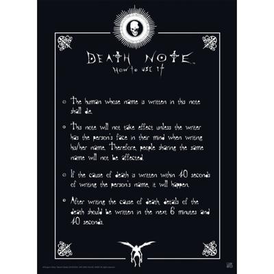 Poster Death Note - Rules 38x52cm
