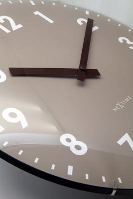 Wandklok 35 cm bolvormige glaslens - geruisloos - glas - NeXtime 'Duomo'