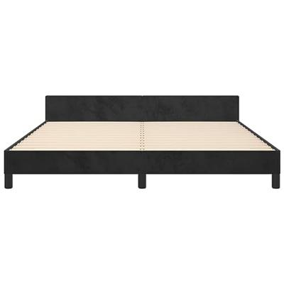 Bedframe zonder matras 160x200 cm fluweel zwart