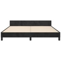 Bedframe zonder matras 160x200 cm fluweel zwart - thumbnail