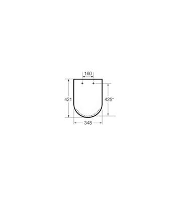 Toiletbril Roca Victoria 36 x 44,6 x 4,8 cm Wit Toiletbril Roca Victoria 36 x 44,6 x 4,8 cm Wit