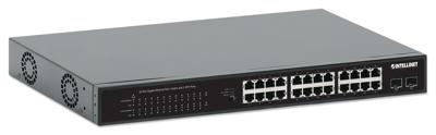 Intellinet 24-Port Gigabit Ethernet PoE+ Switch mit 2 SFP-Ports PoE-Strombudget 370 W 19 19 netwerk switch 10 / 100 / 1000 MBit/s IEEE 802.3af (15.4 W), IEEE Intellinet 24-Port Gigabit Ethernet PoE+ Switch mit 2 SFP-Ports PoE-Strombudget 370 W 19 19 netwerk switch 10 / 100 / 1000 MBit/s IEEE 802.3af (15.4 W), IEEE