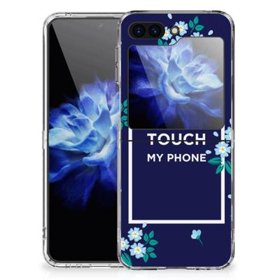 Samsung Galaxy Z Flip 5 Silicone-hoesje Flowers Blue DTMP
